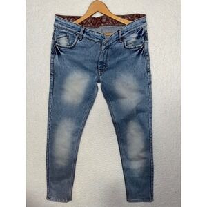 Philipp plein jeans size 36 light blue y2k designer